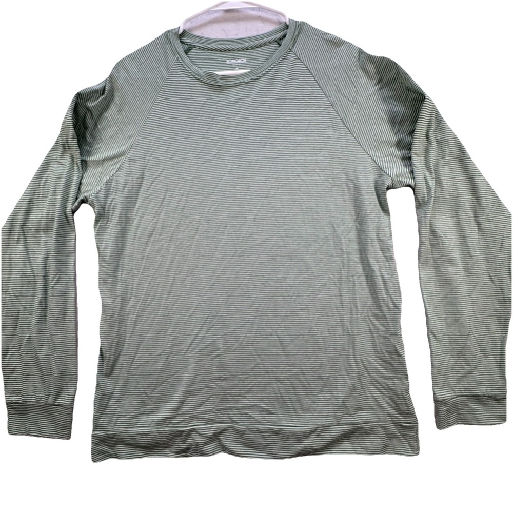 Bonobos Slim Fit Shirt Mens Medium Green White Stripe‎ Long Sleeve Cotton Peru